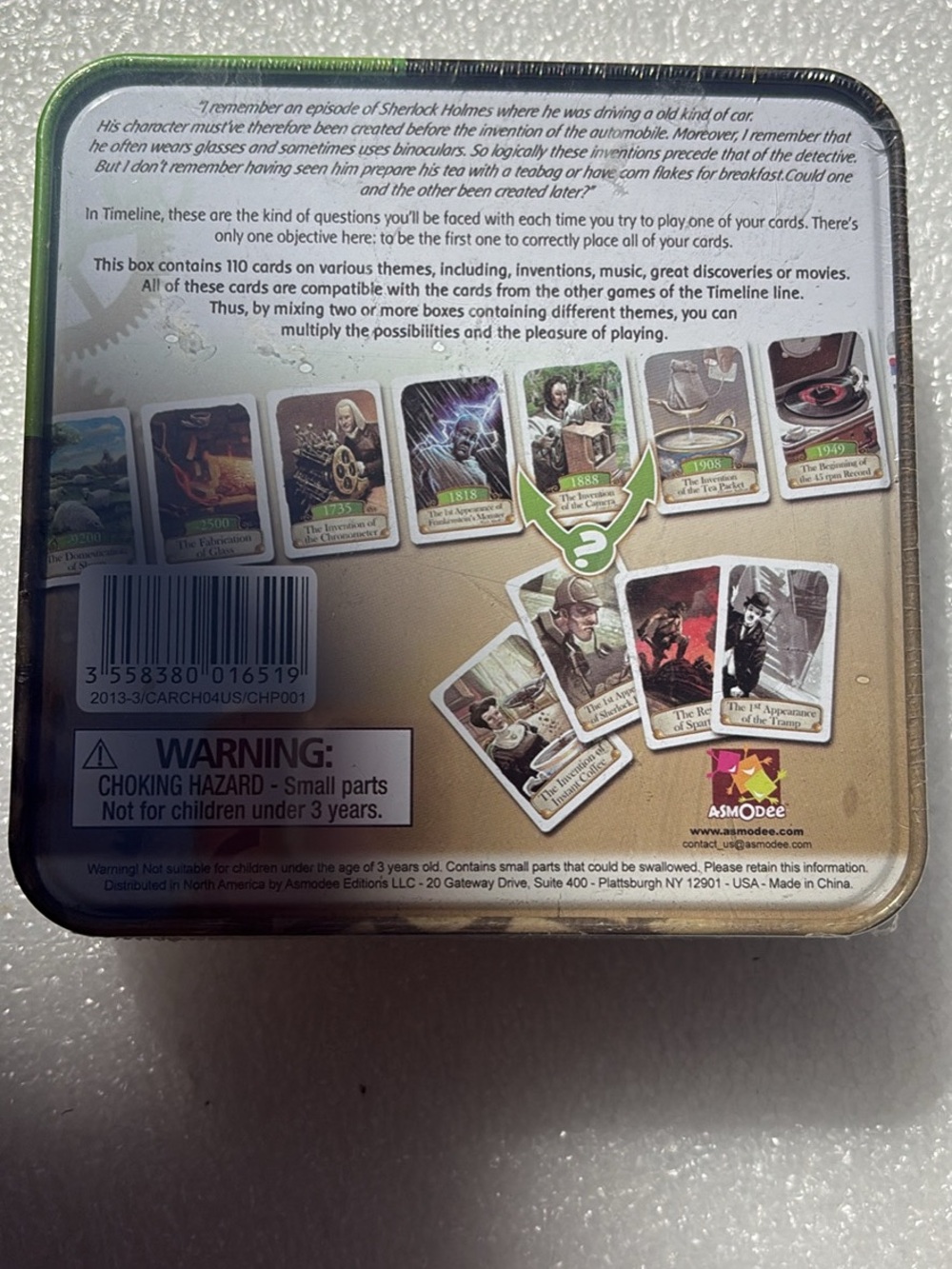 Timeline Home Games Card Game - Green Tin